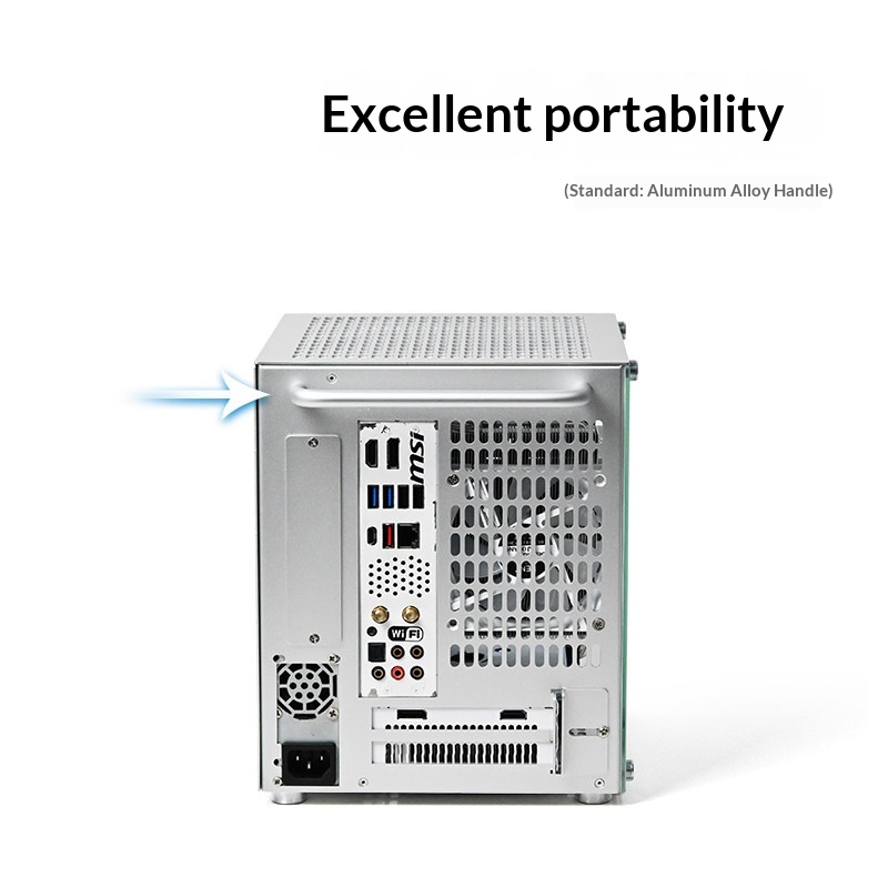 11L Aluminum Portable ITX PC C - Portable Aluminum Itx Case Carry Handle ulasan dan harga